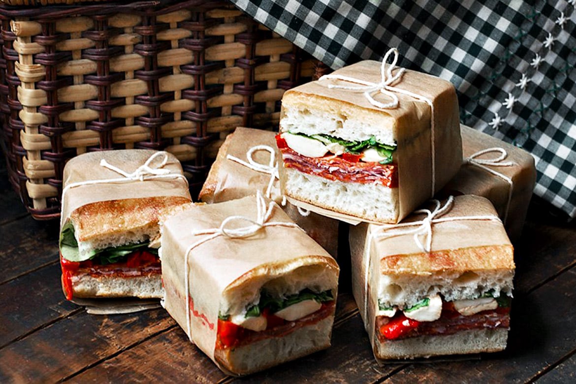 pressed italian picnic sandwiches 3